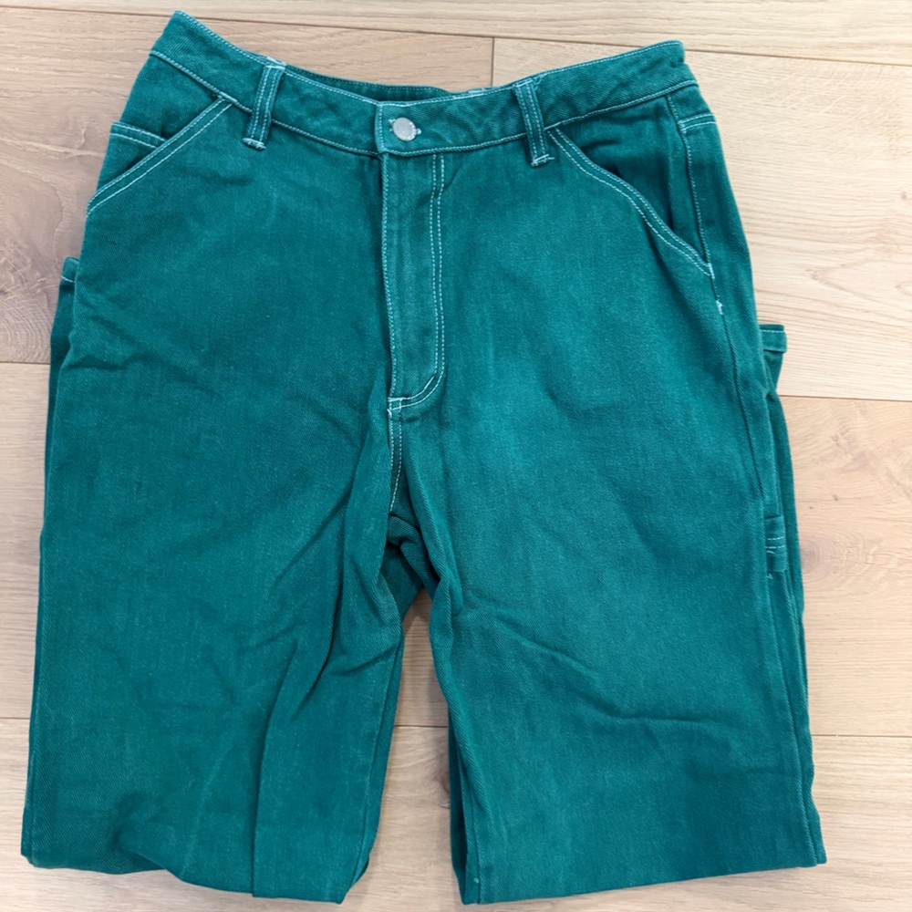 Hesperus Green Denim Painter Pants -  Jeans